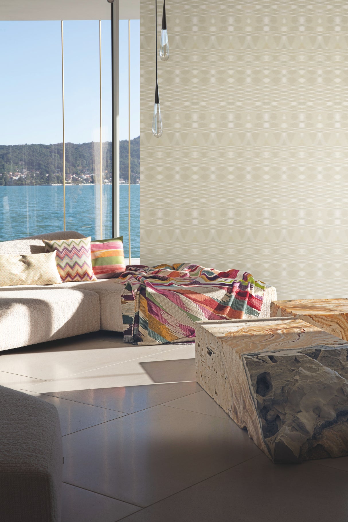 York MI10320 Sunrise Flame Beige Wallpaper