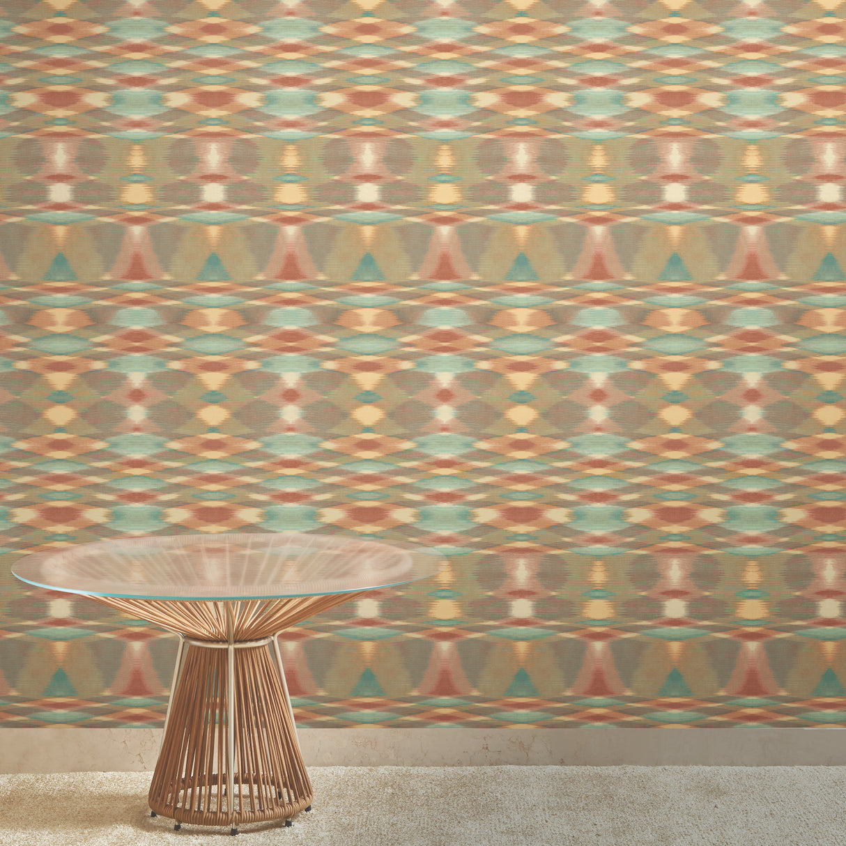 York MI10322 Sunrise Flame Brown Wallpaper