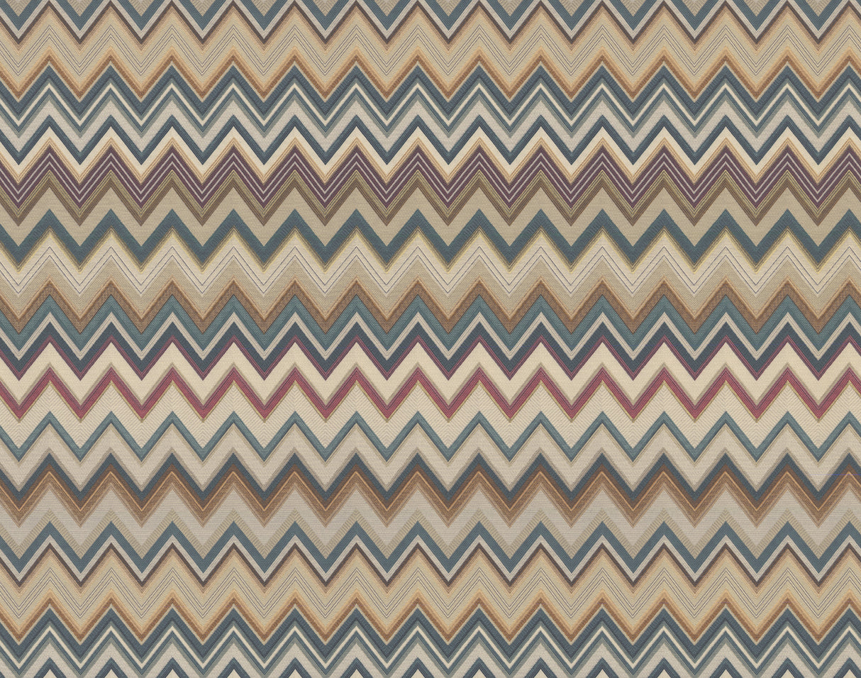 York MI10332 Happy Zigzag Green & Brown Wallpaper