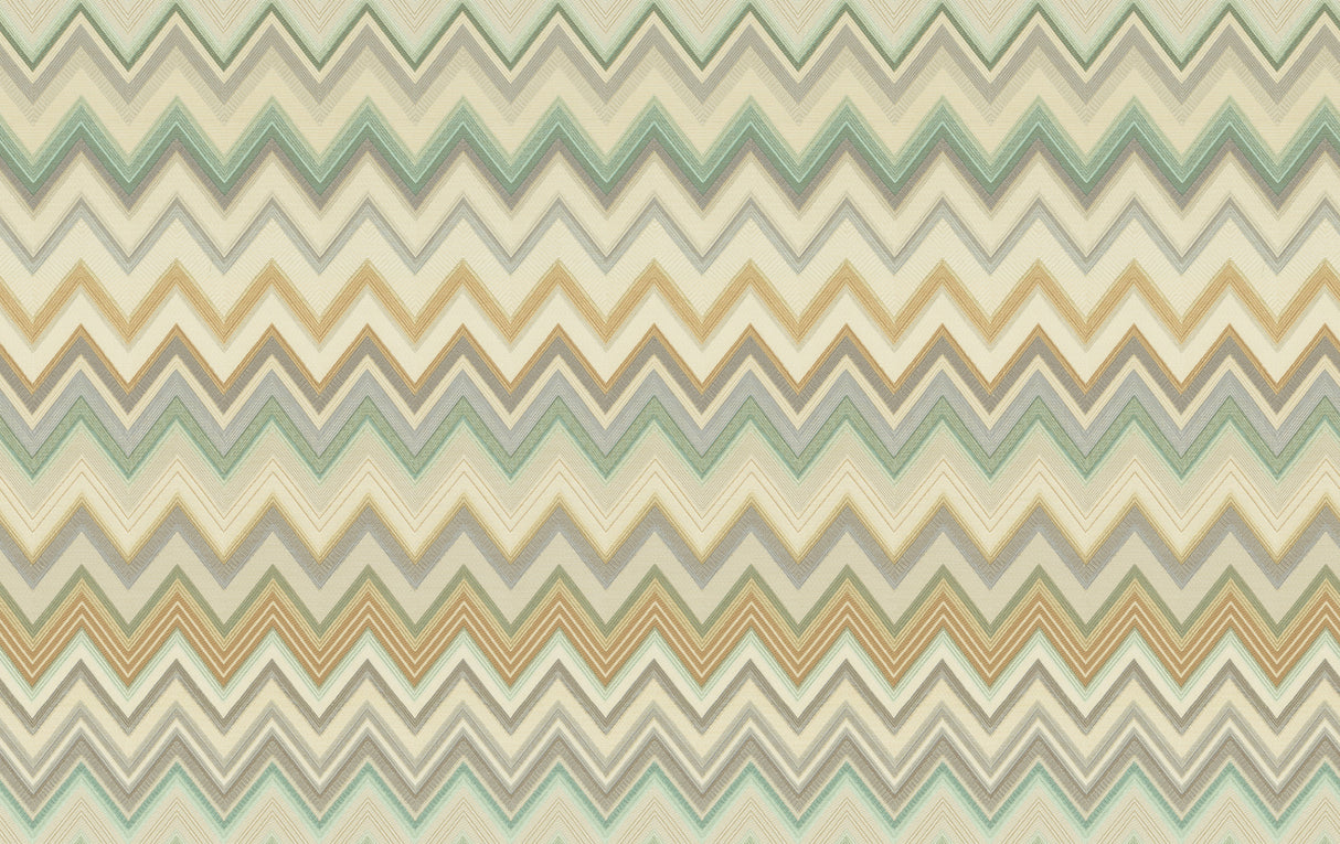 York MI10333 Happy Zigzag Green Wallpaper