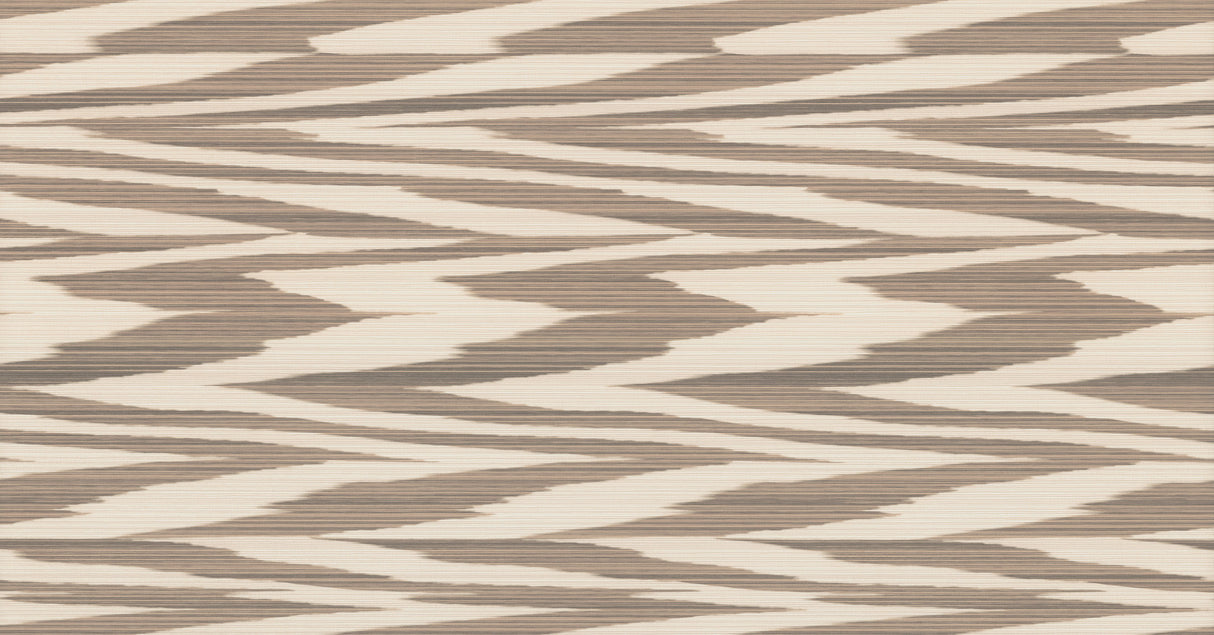 York MI10342 Flamed Zigzag Brown & Cream Wallpaper