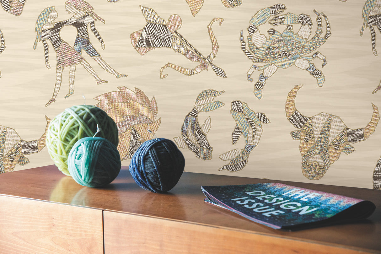 York MI10351 Constellations Cream Wallpaper