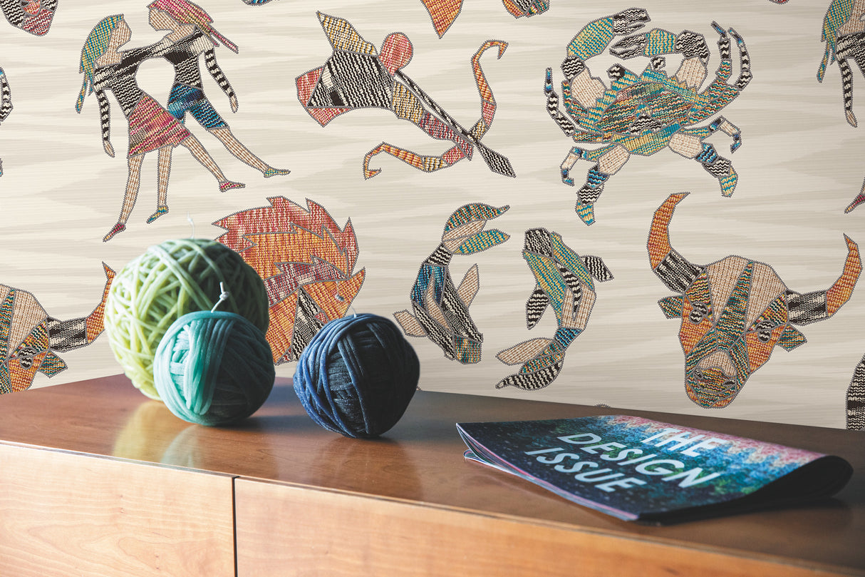 York MI10352 Constellations Grey Wallpaper