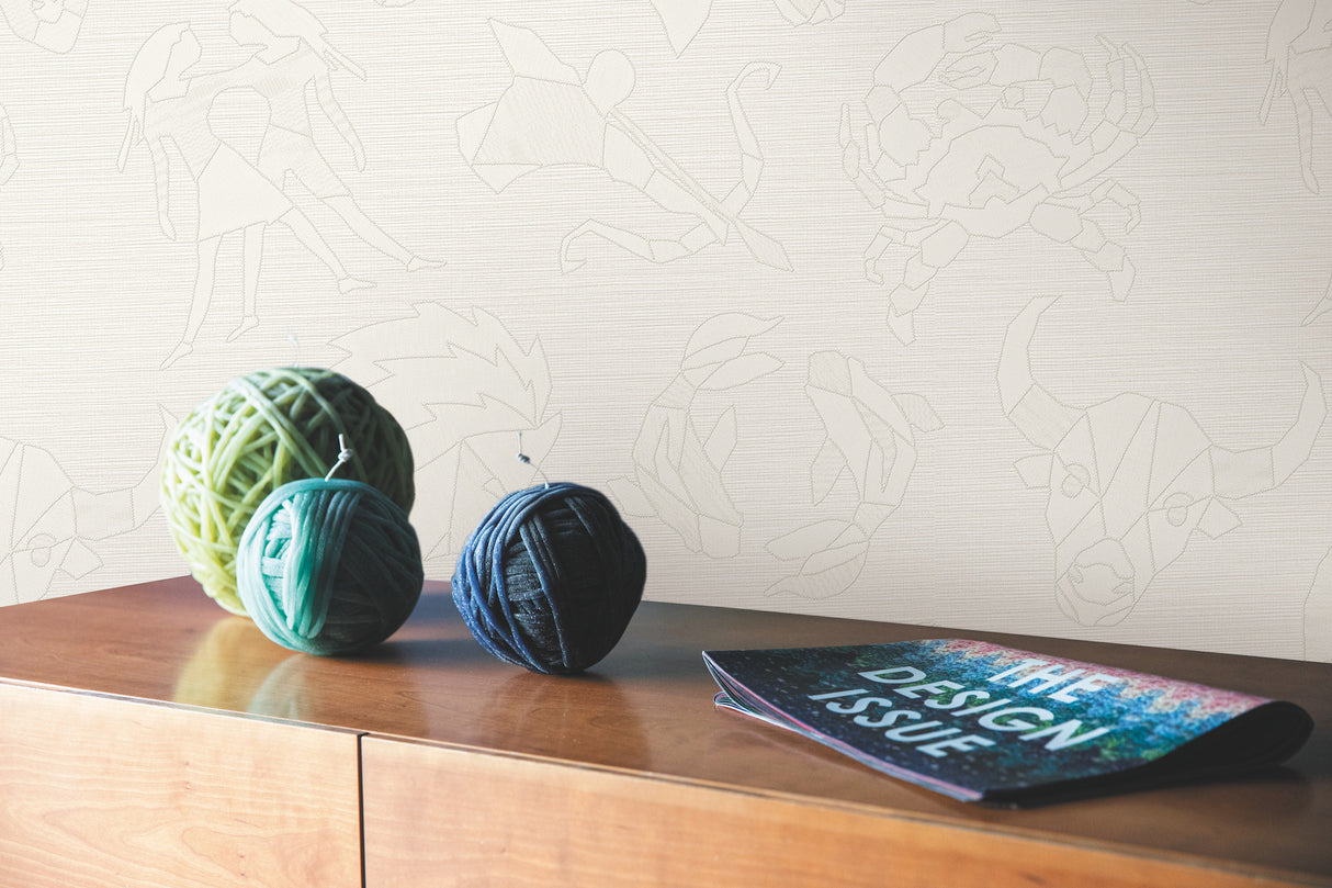 York MI10354 Constellations White Wallpaper