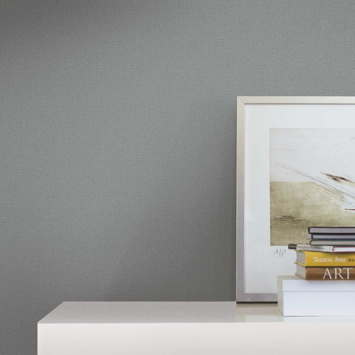 York MI10363 Chevronette Grey Wallpaper