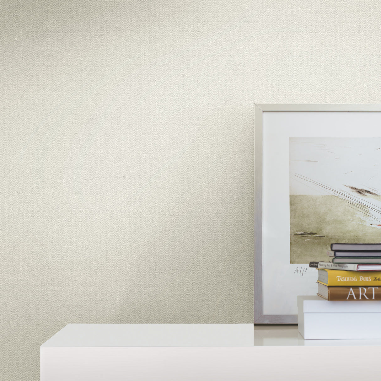 York MI10367 Chevronette White Wallpaper