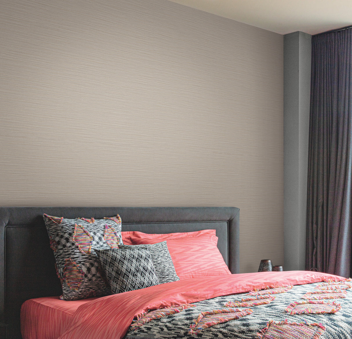 York MI10373 Cannete Grey Wallpaper