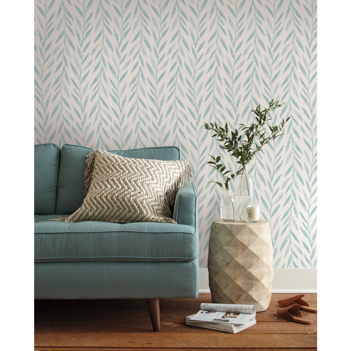 York MK1138 Willow Blue Wallpaper