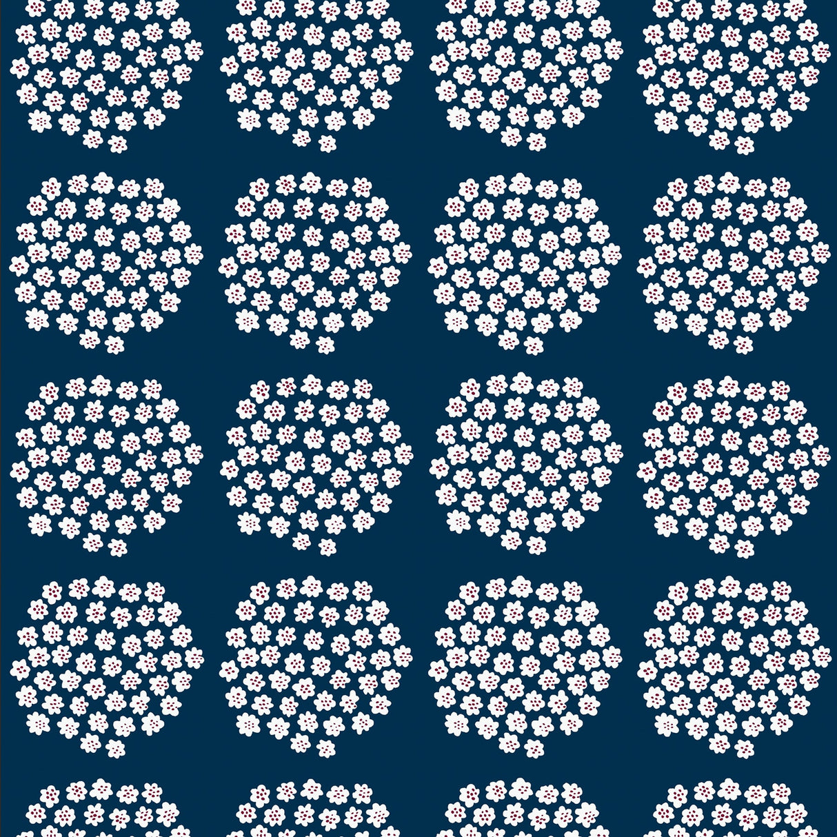 Marimekko MKS4498 Navy Puketti Peel & Stick Wallpaper