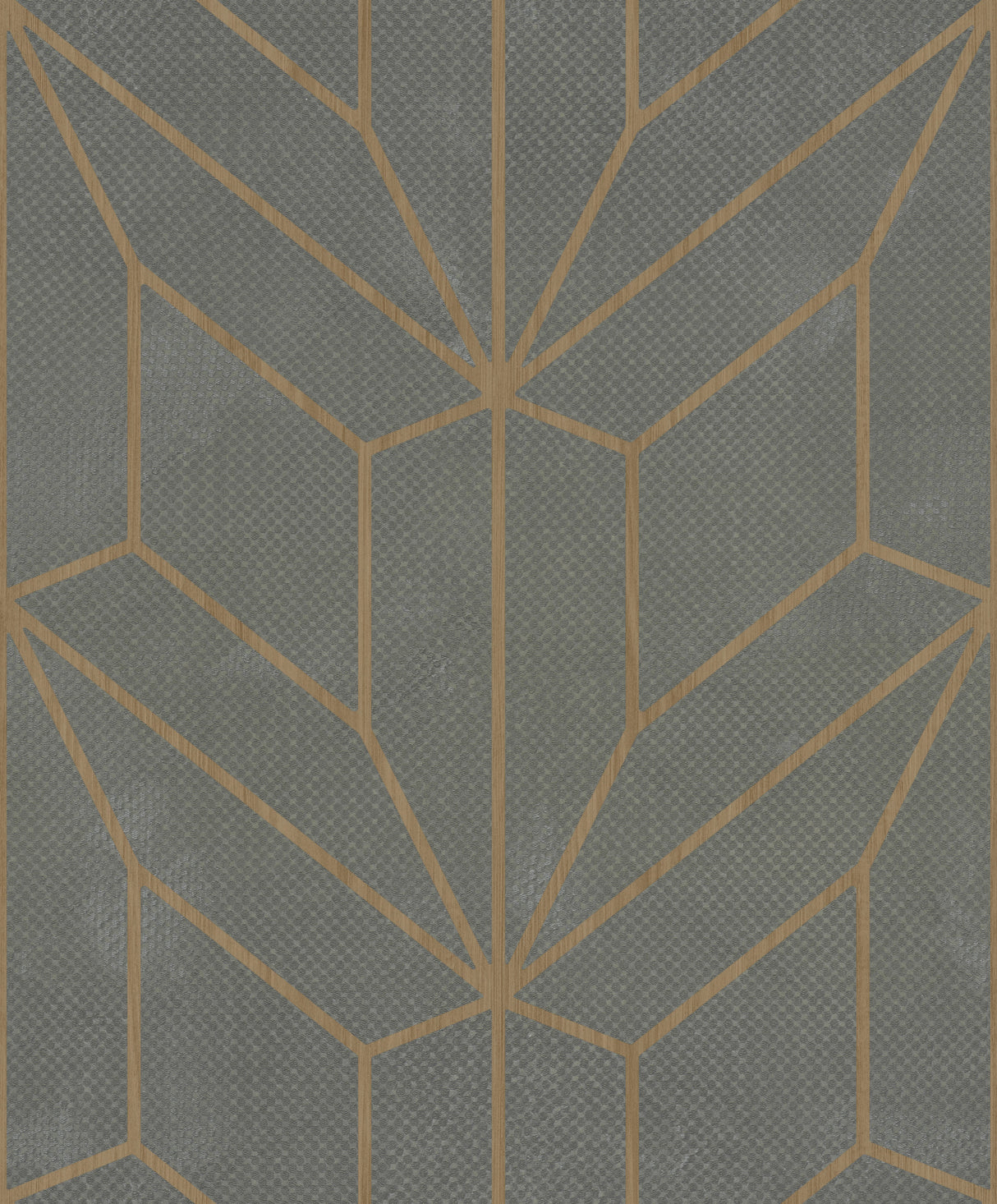 York MM1710 Hammered Diamond Inlay Grey & Wood Wallpaper