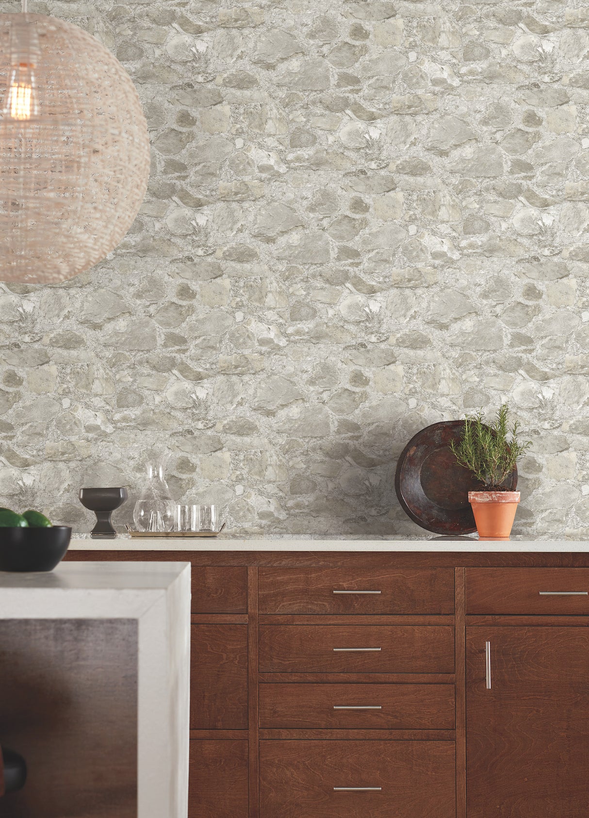 York MN1801 Field Stone Taupe Wallpaper
