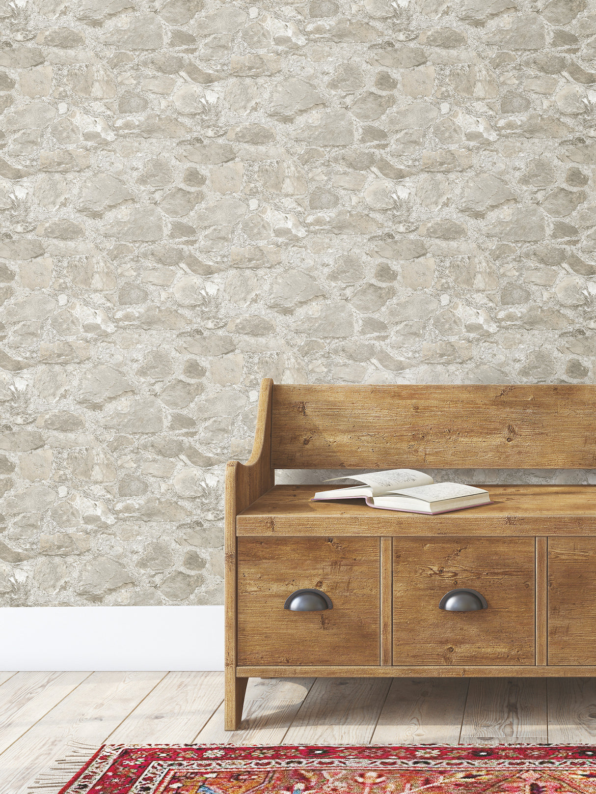 York MN1801 Field Stone Taupe Wallpaper