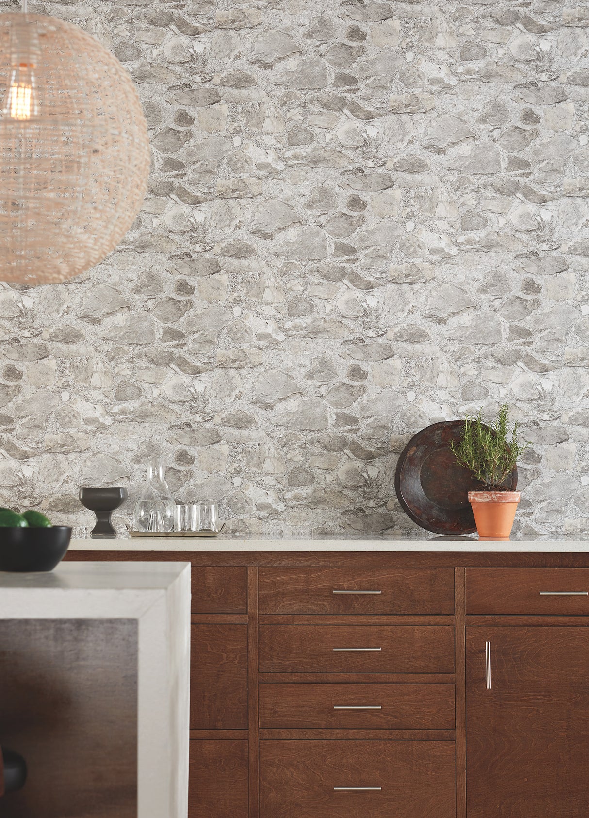 York MN1802 Field Stone Grey Wallpaper