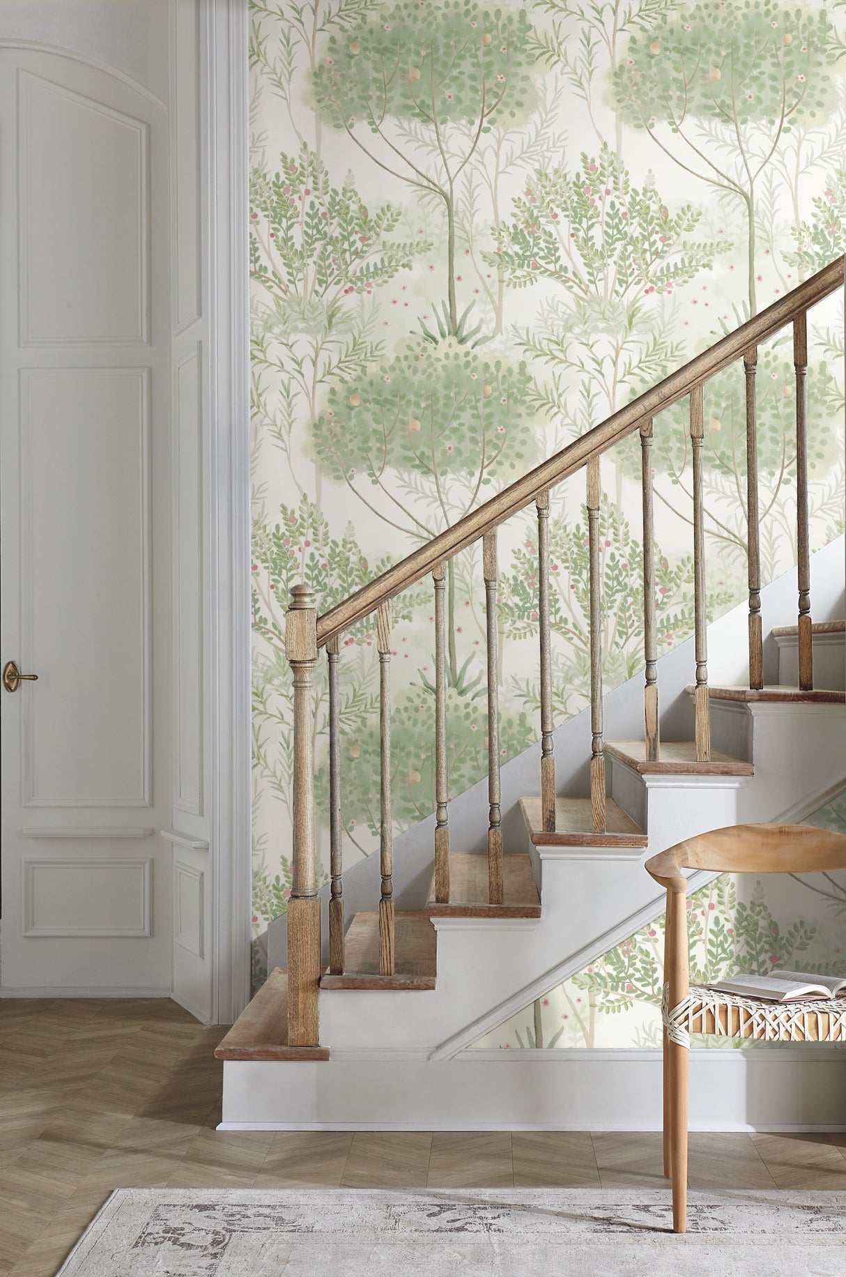 York MN1822 Orchard White & Green Wallpaper