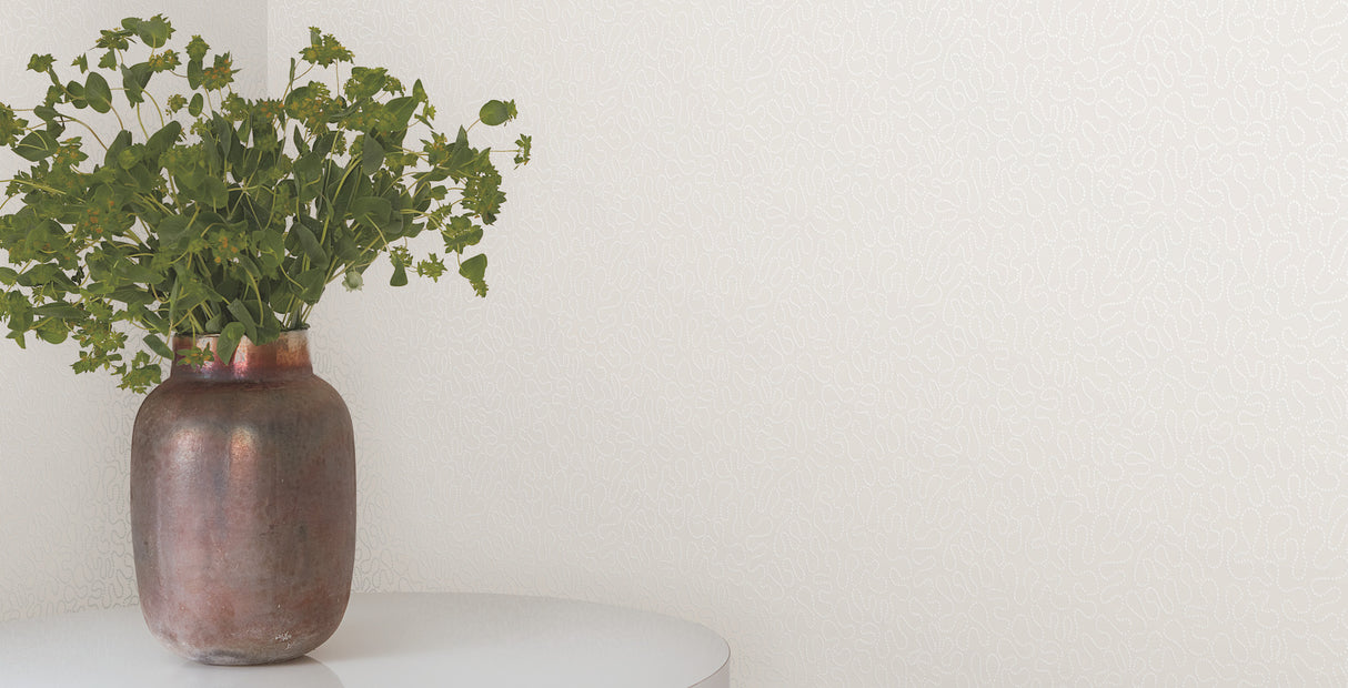 York MN1882 Effervesce White Wallpaper