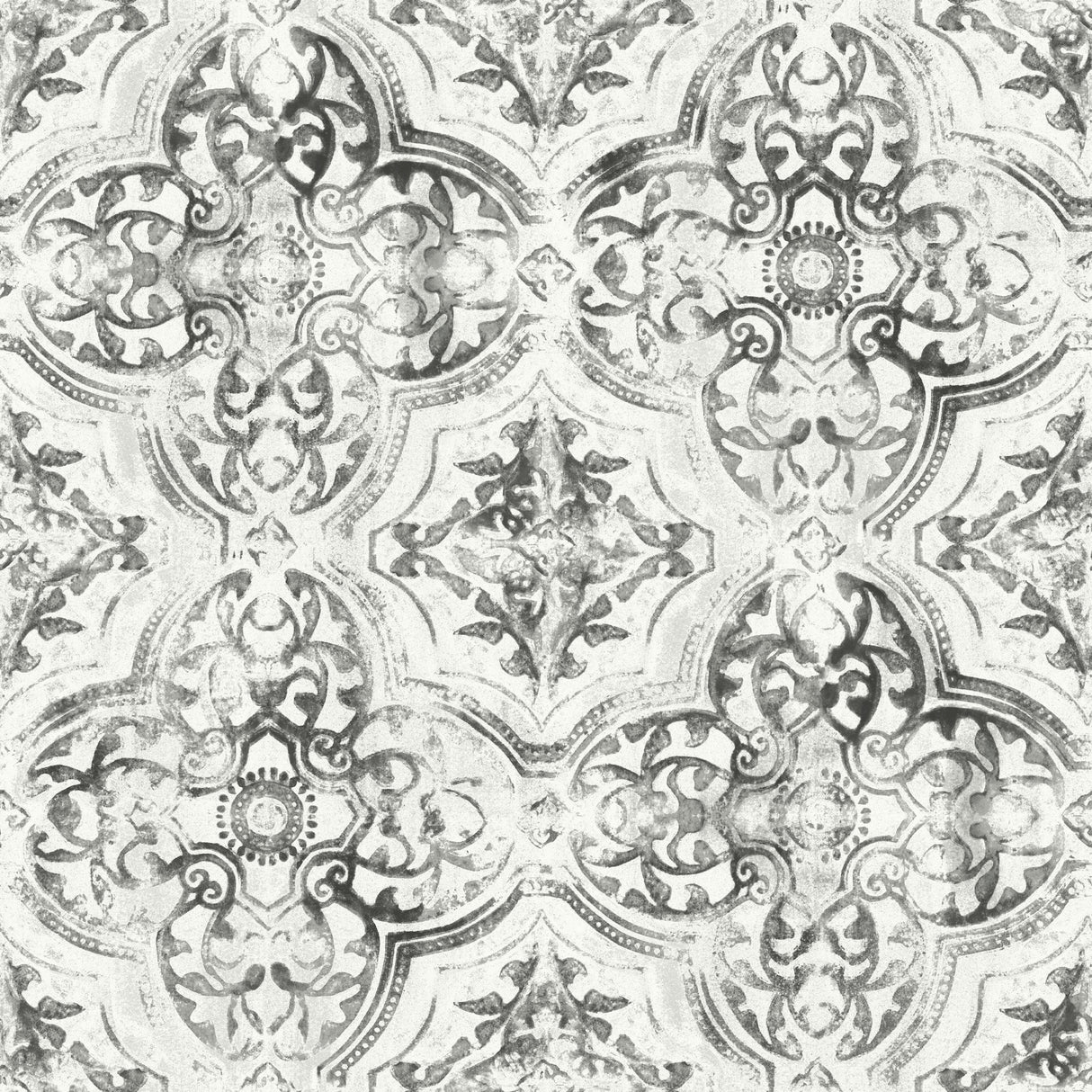York MN1890 Quartet White & Black Wallpaper