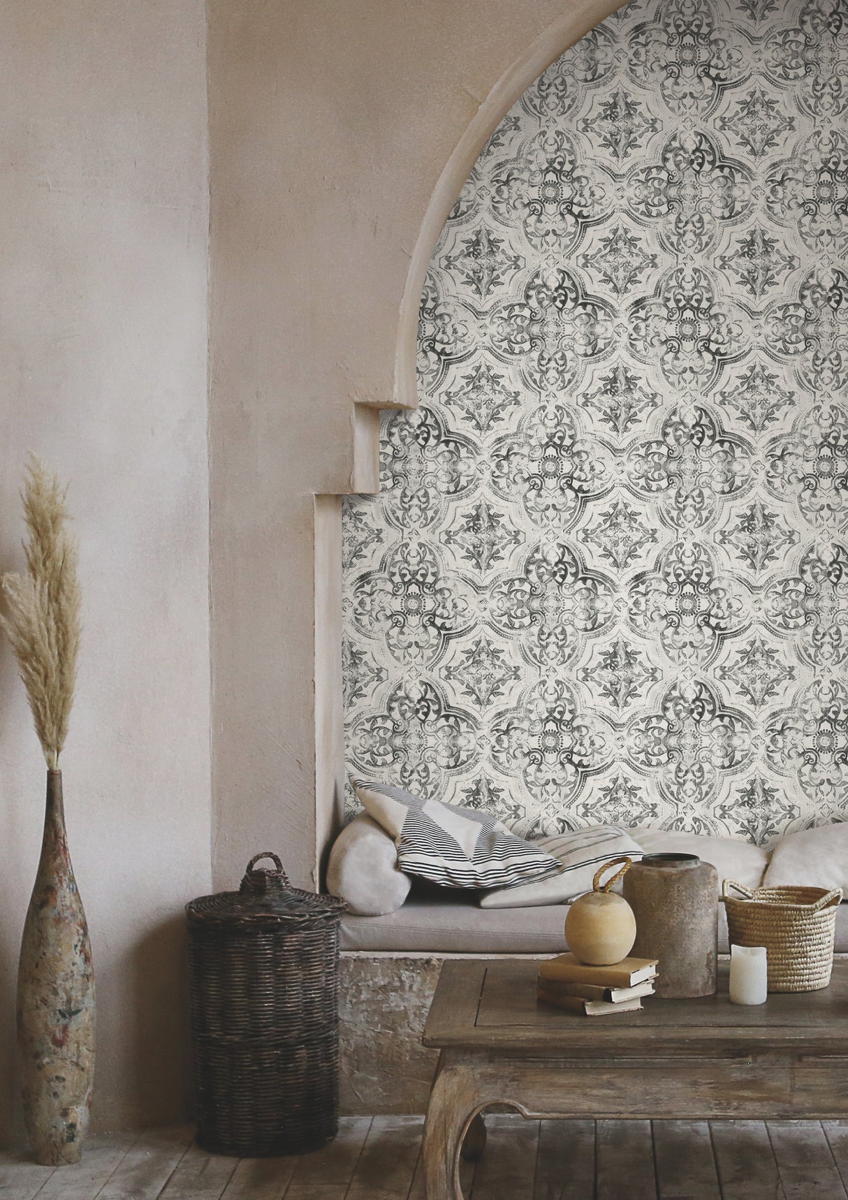 York MN1890 Quartet White & Black Wallpaper