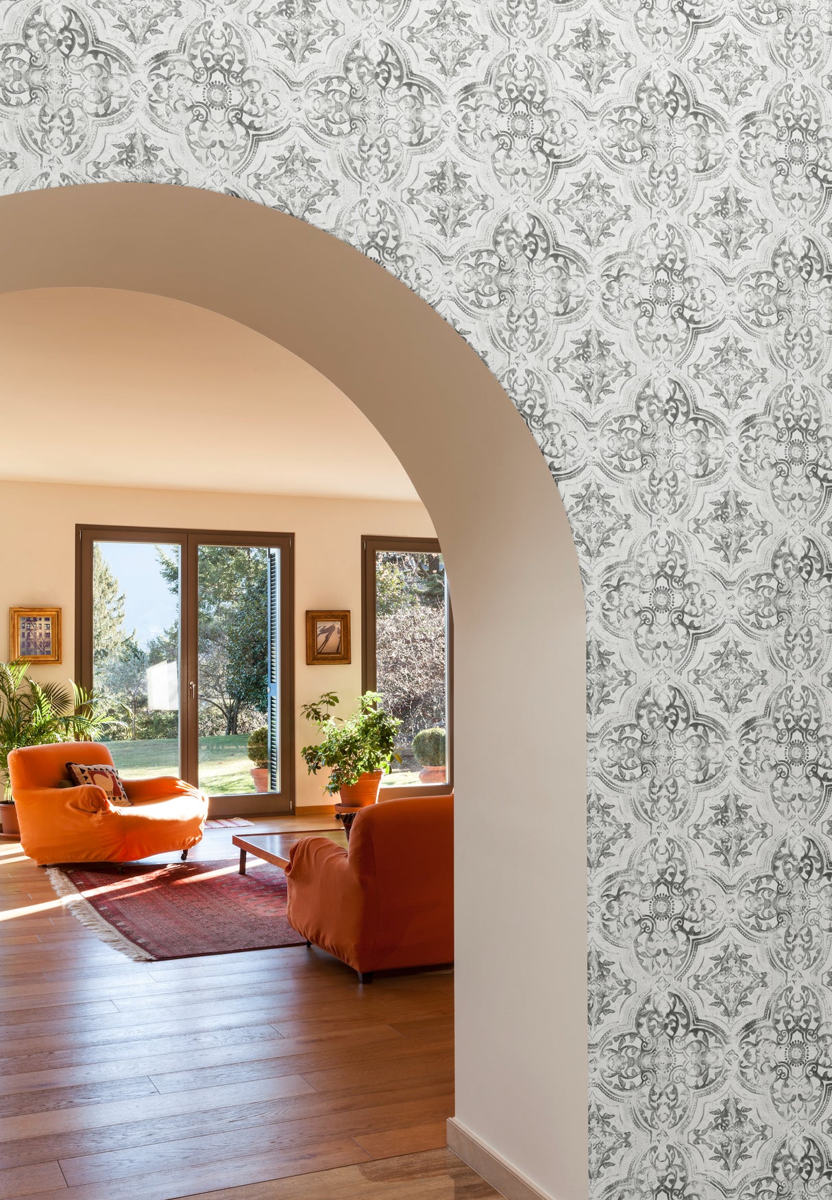 York MN1890 Quartet White & Black Wallpaper