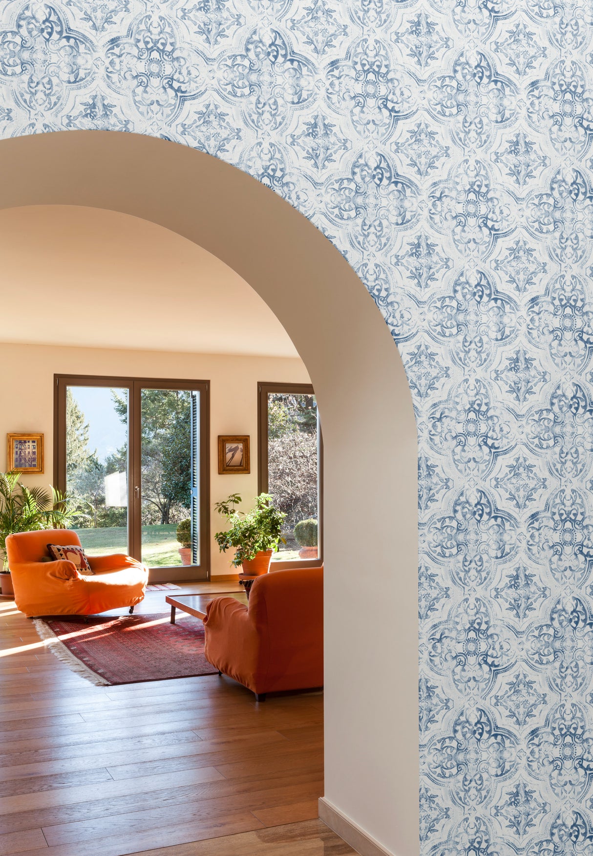 York MN1891 Quartet White & Blue Wallpaper