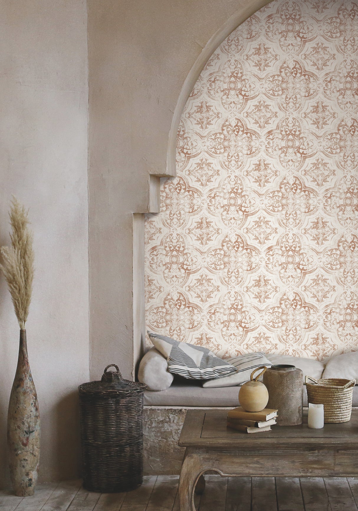 York MN1892 Quartet Off White & Tan Wallpaper