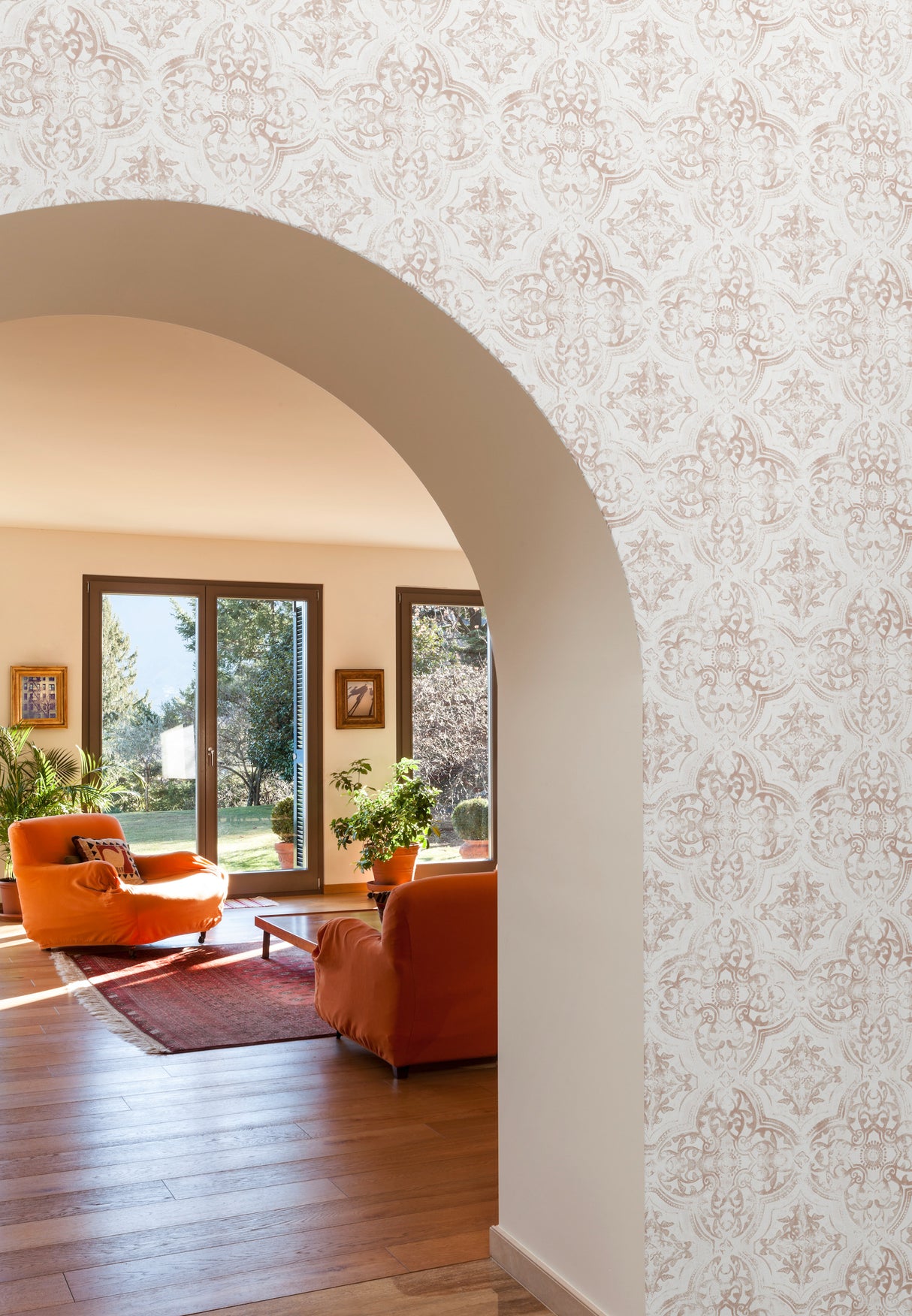 York MN1892 Quartet Off White & Tan Wallpaper