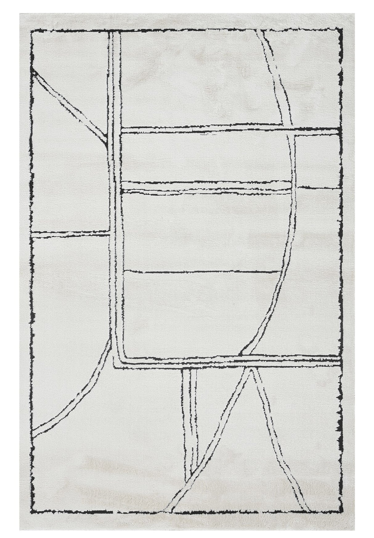 Amer Rugs MNT10508 Monotone White 5' X 8' Area Rug