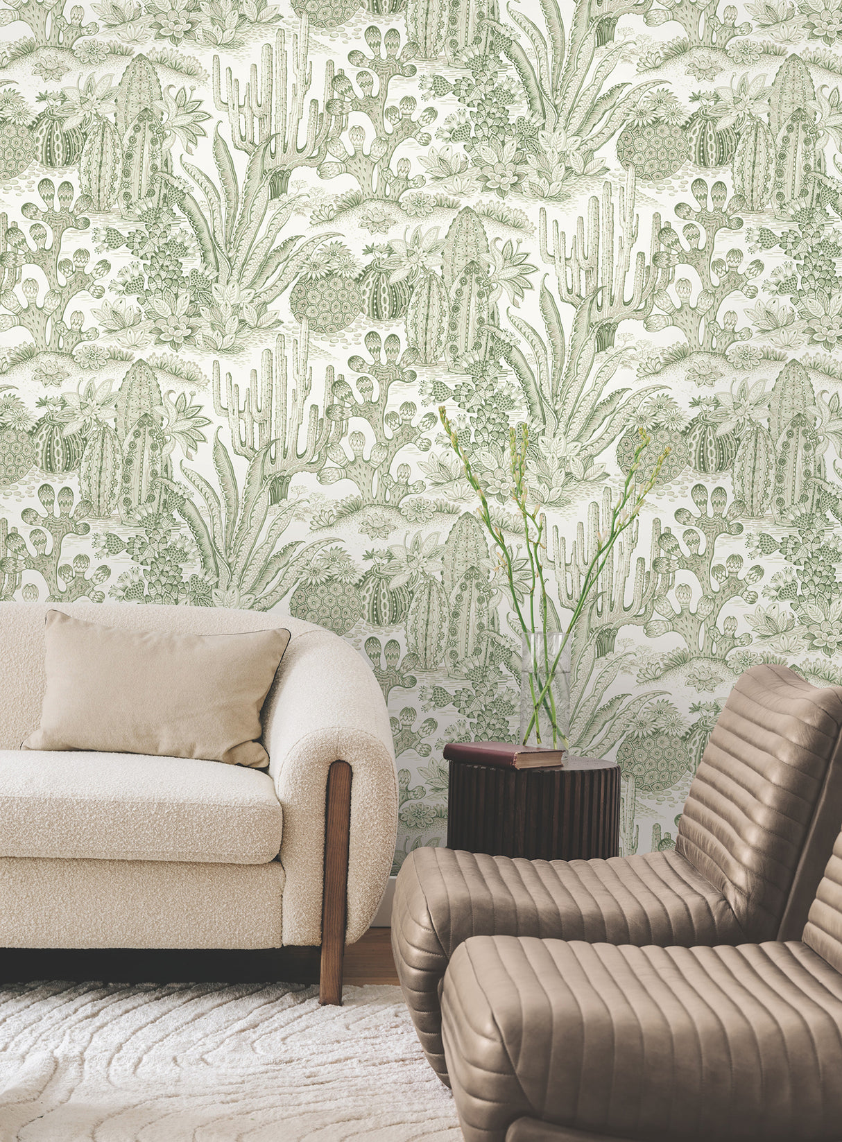 York MT5631 Lotus Land Cacti Palm Wallpaper - Eade's Wallpaper