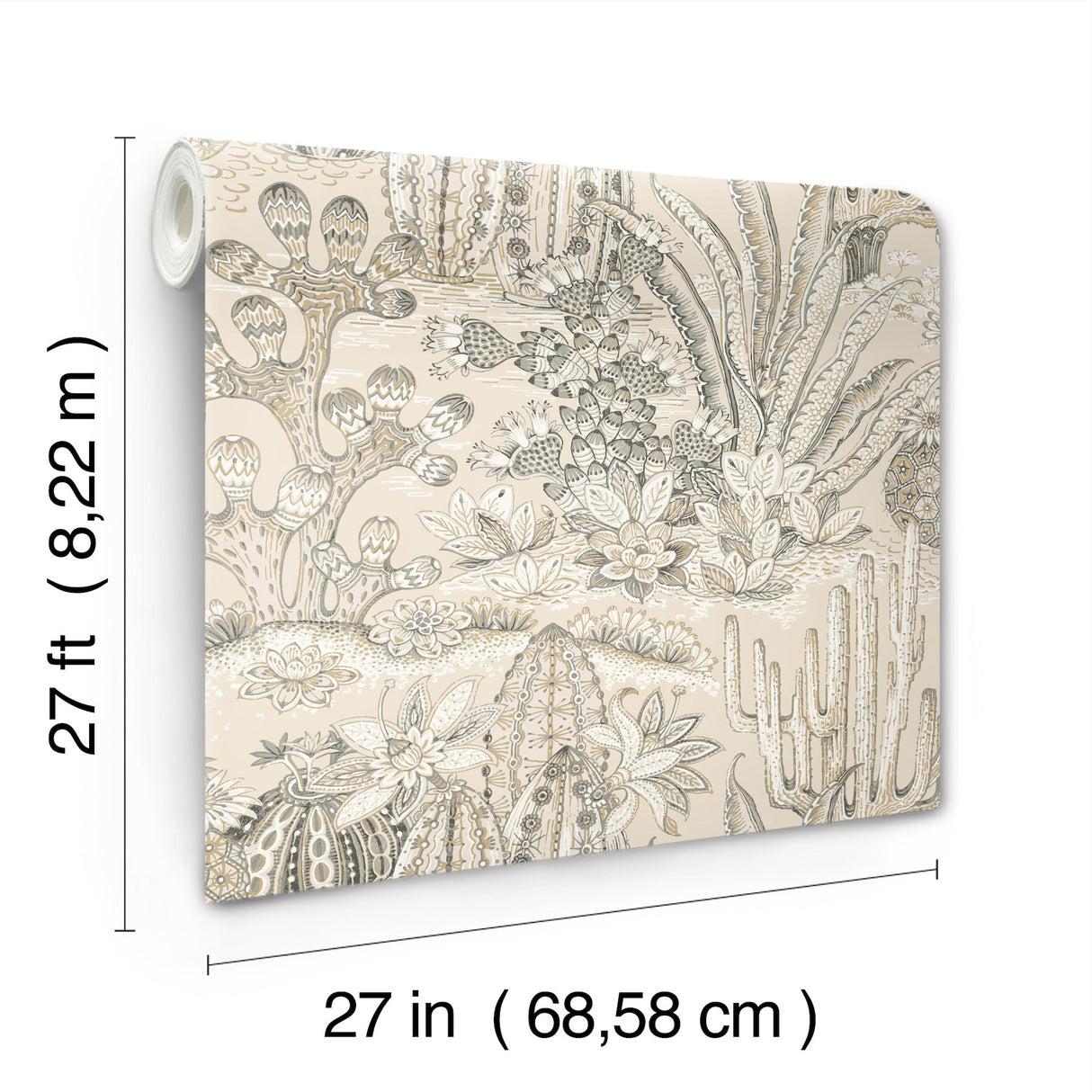 York MT5633 Lotus Land Cacti Dune Wallpaper - Eade's Wallpaper