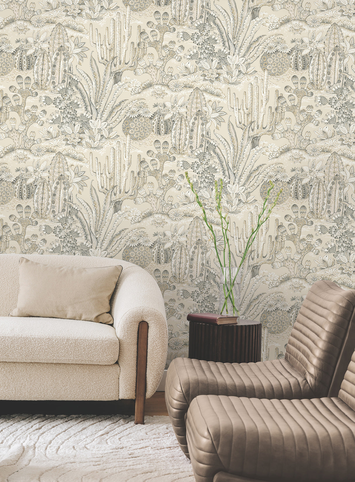 York MT5633 Lotus Land Cacti Dune Wallpaper - Eade's Wallpaper
