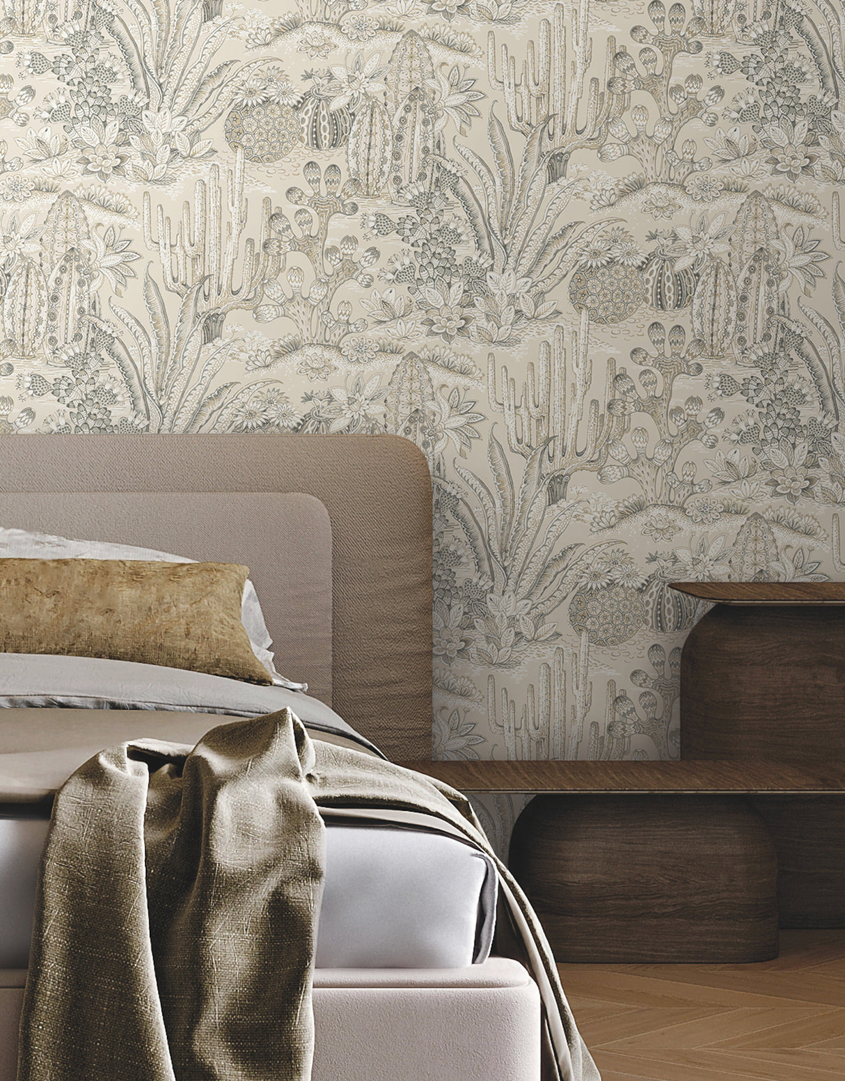 York MT5633 Lotus Land Cacti Dune Wallpaper - Eade's Wallpaper