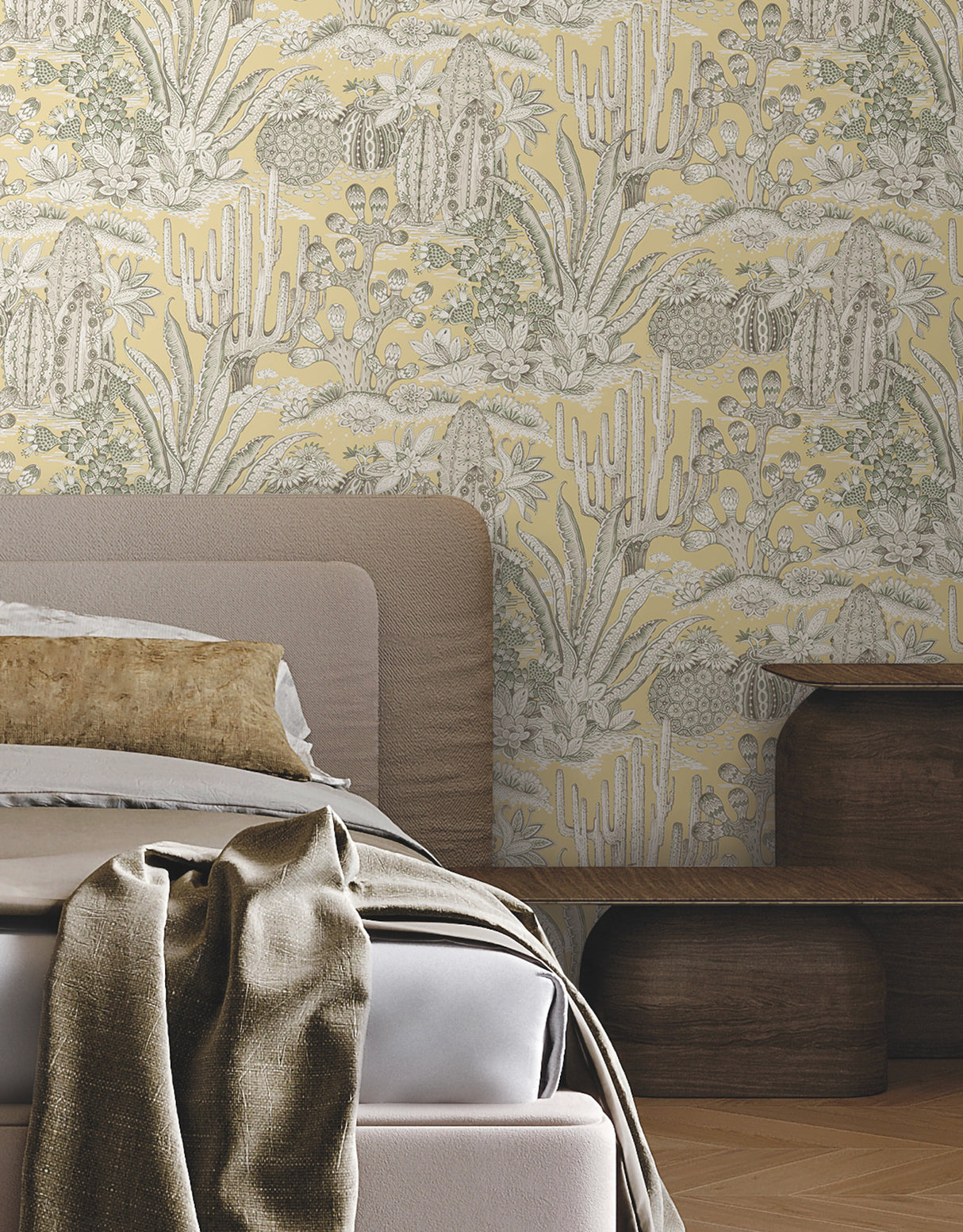 York MT5635 Lotus Land Cacti Sunshine Wallpaper - Eade's Wallpaper