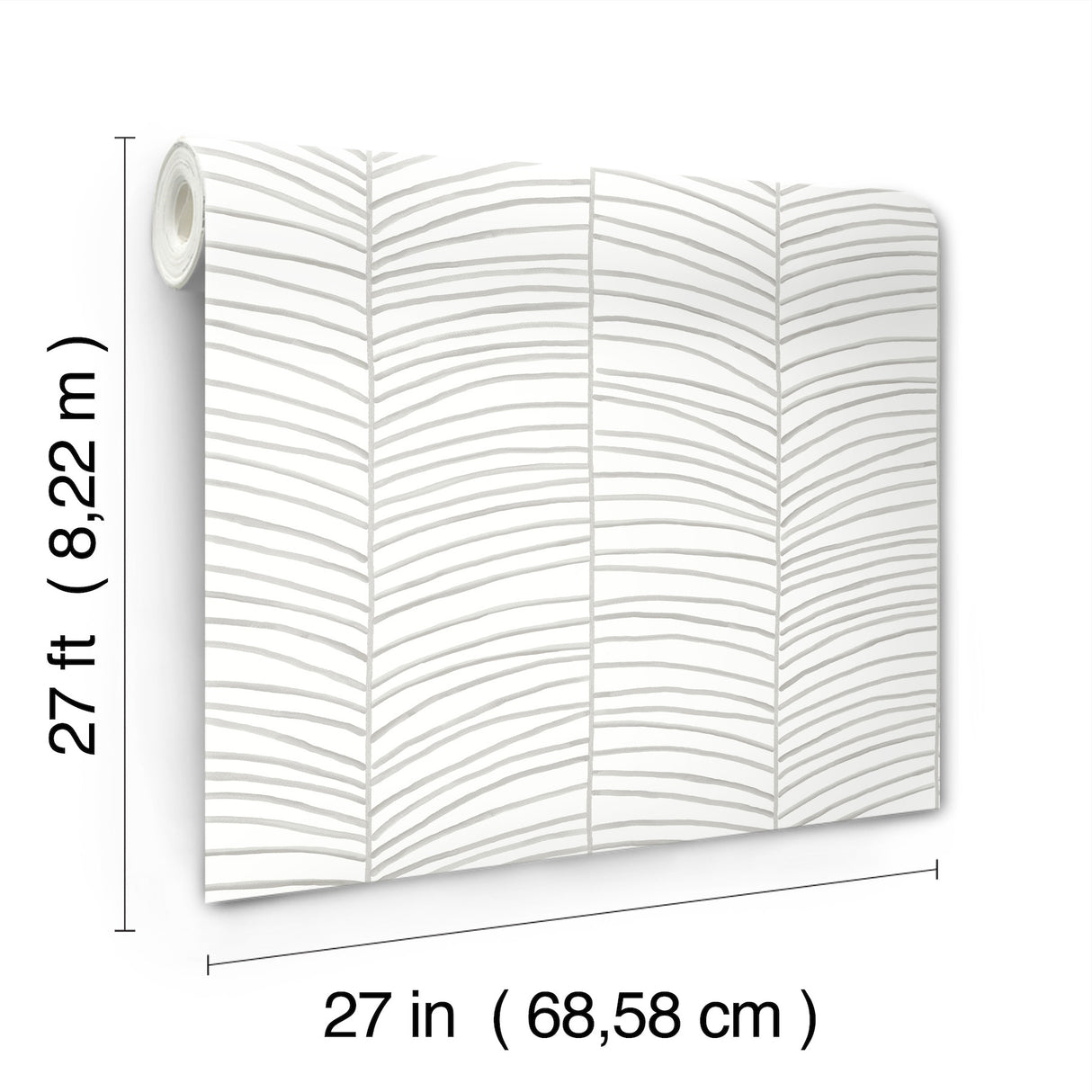 York MT5671 Cascade Palm Chevron Fog Wallpaper - Eade's Wallpaper