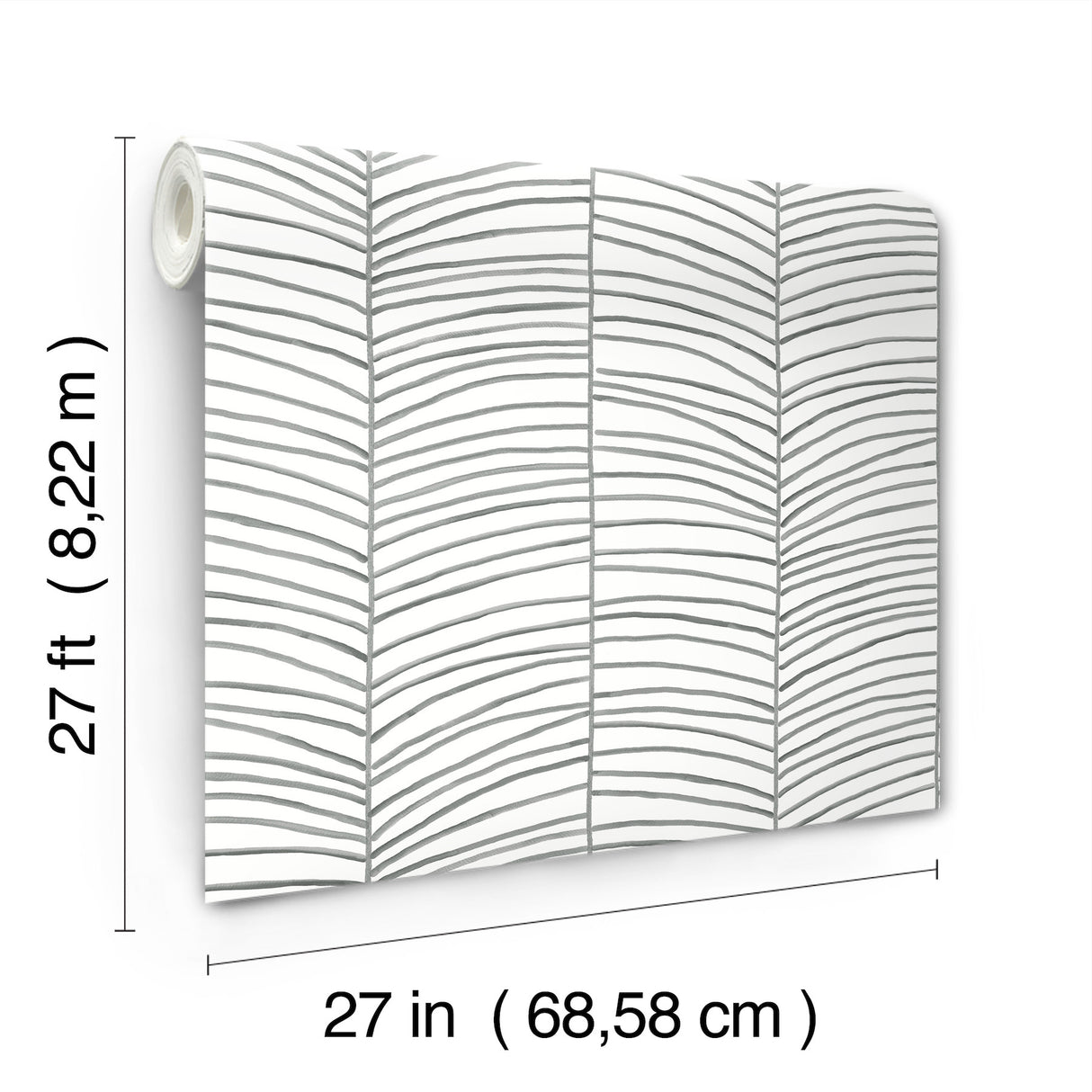 York MT5673 Cascade Palm Chevron Onyx Wallpaper - Eade's Wallpaper