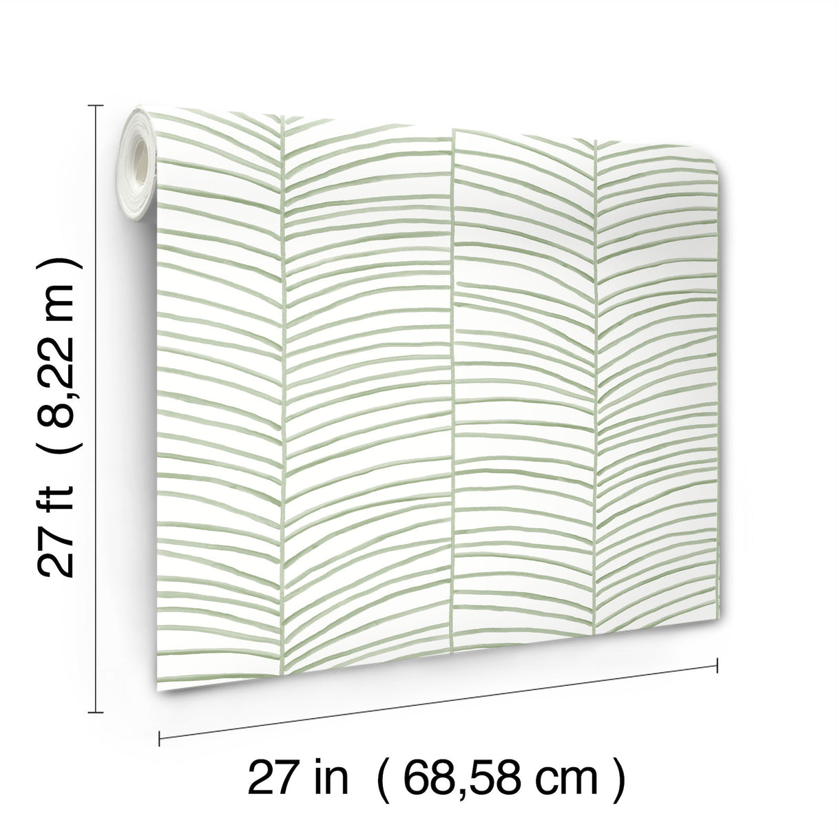 York MT5674 Cascade Palm Chevron Palm Wallpaper - Eade's Wallpaper