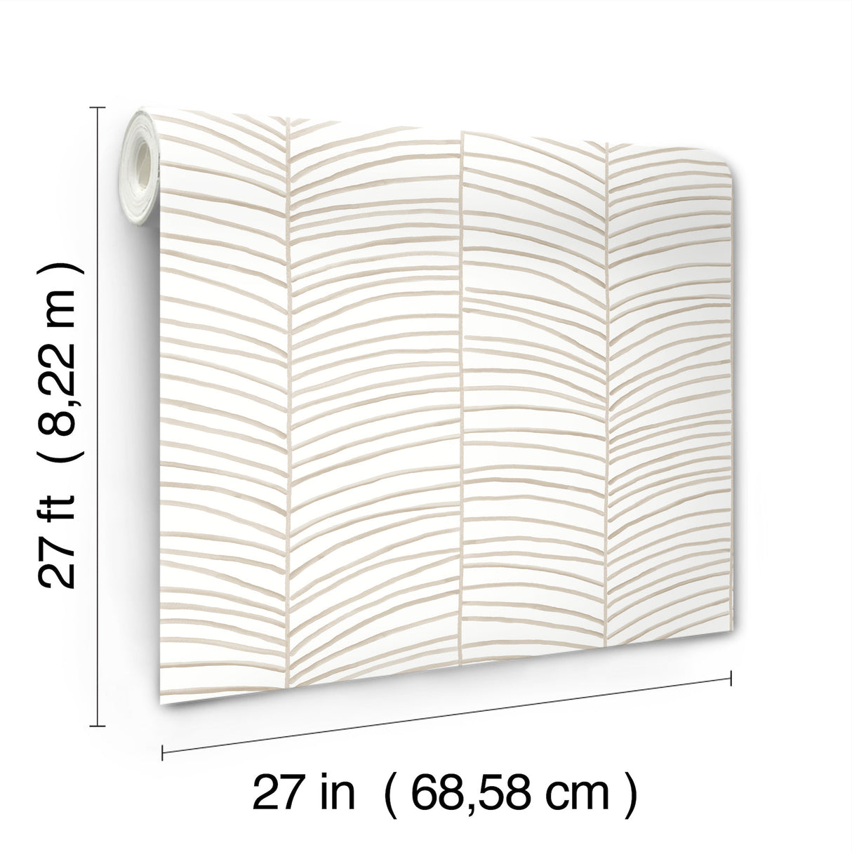 York MT5675 Cascade Palm Chevron Dune Wallpaper - Eade's Wallpaper