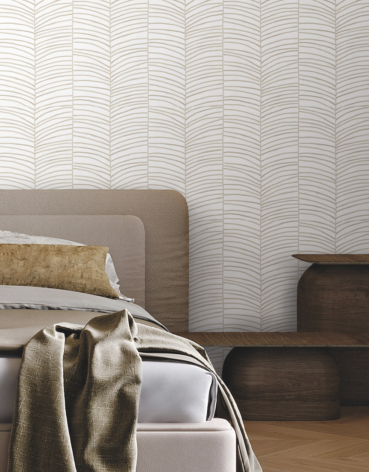 York MT5675 Cascade Palm Chevron Dune Wallpaper - Eade's Wallpaper