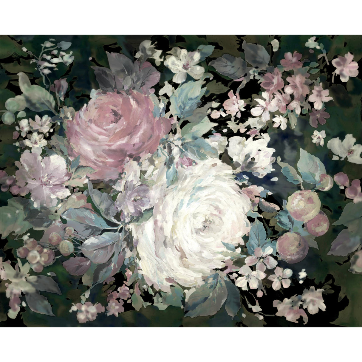 York MU0247M Impressionist Floral Pink Wall Mural