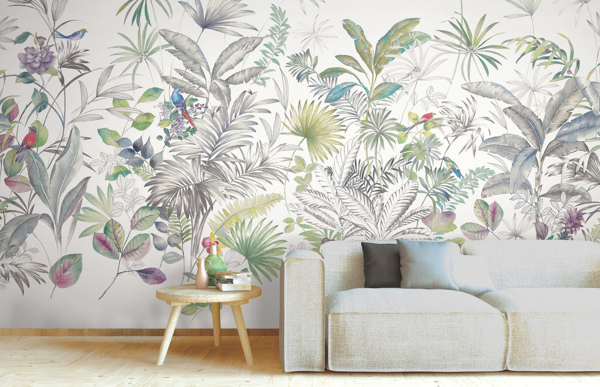 York MU0278M Tropical Green Wall Mural