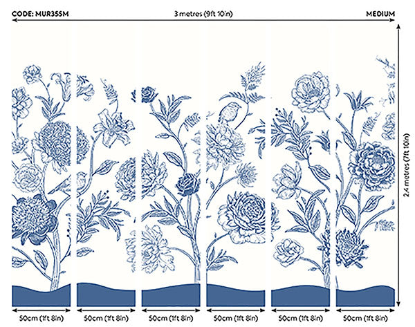 Eade’s Jacobean Rose Trail Blue