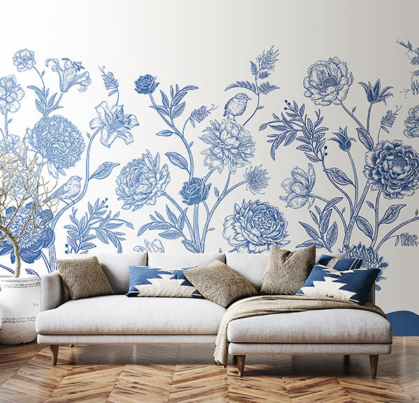 Eade’s Jacobean Rose Trail Blue