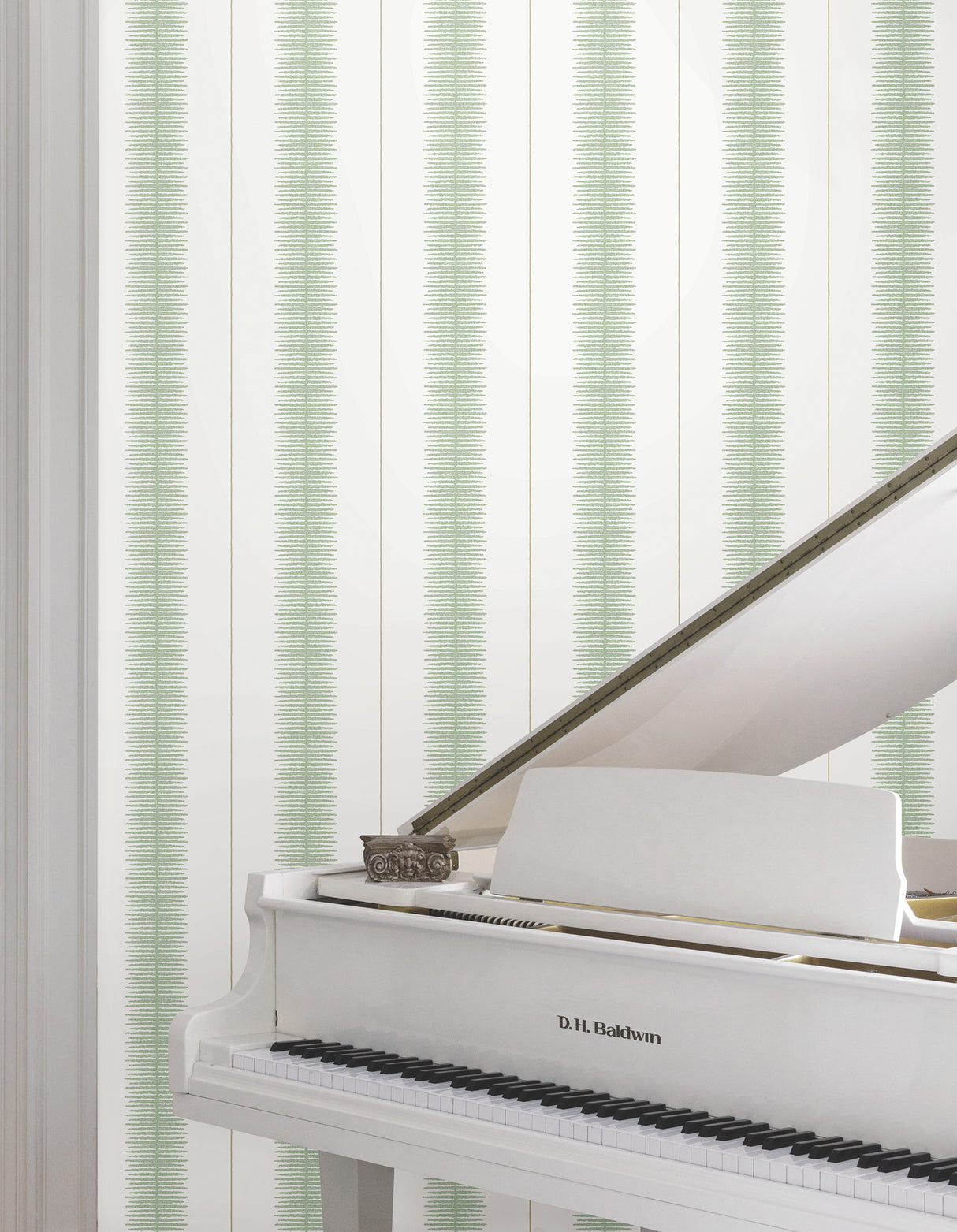 Ronald Redding MX9614 Tandem Stripe Green Wallpaper - Eade's Wallpaper