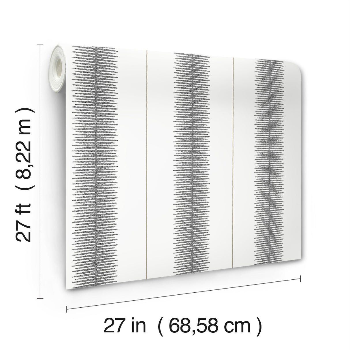 Ronald Redding MX9615 Tandem Stripe Black Wallpaper - Eade's Wallpaper