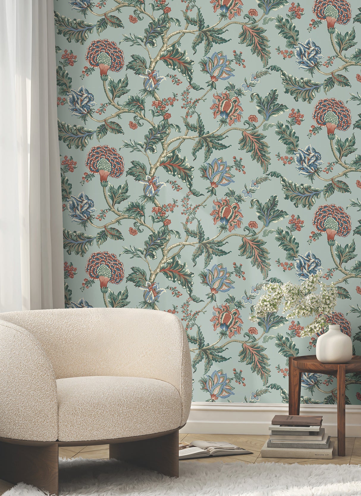 Ronald Redding MX9622W Monroe Teal Wallpaper - Eade's Wallpaper