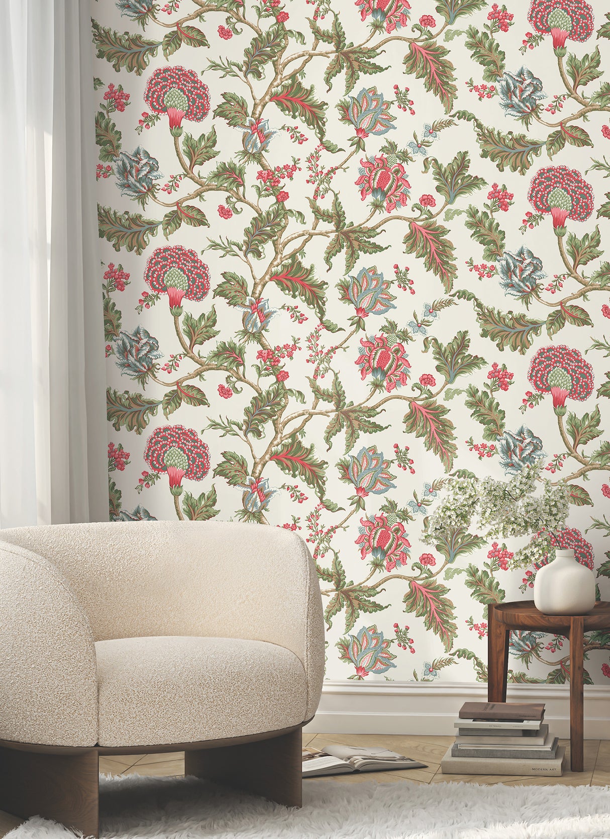 Ronald Redding MX9625W Monroe Rhubarb Wallpaper - Eade's Wallpaper