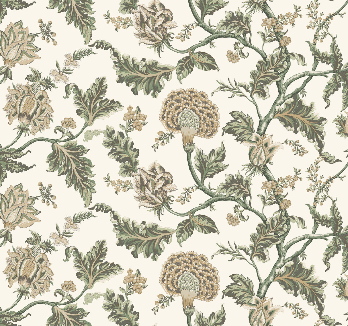 Ronald Redding MX9626W Monroe Green Wallpaper - Eade's Wallpaper