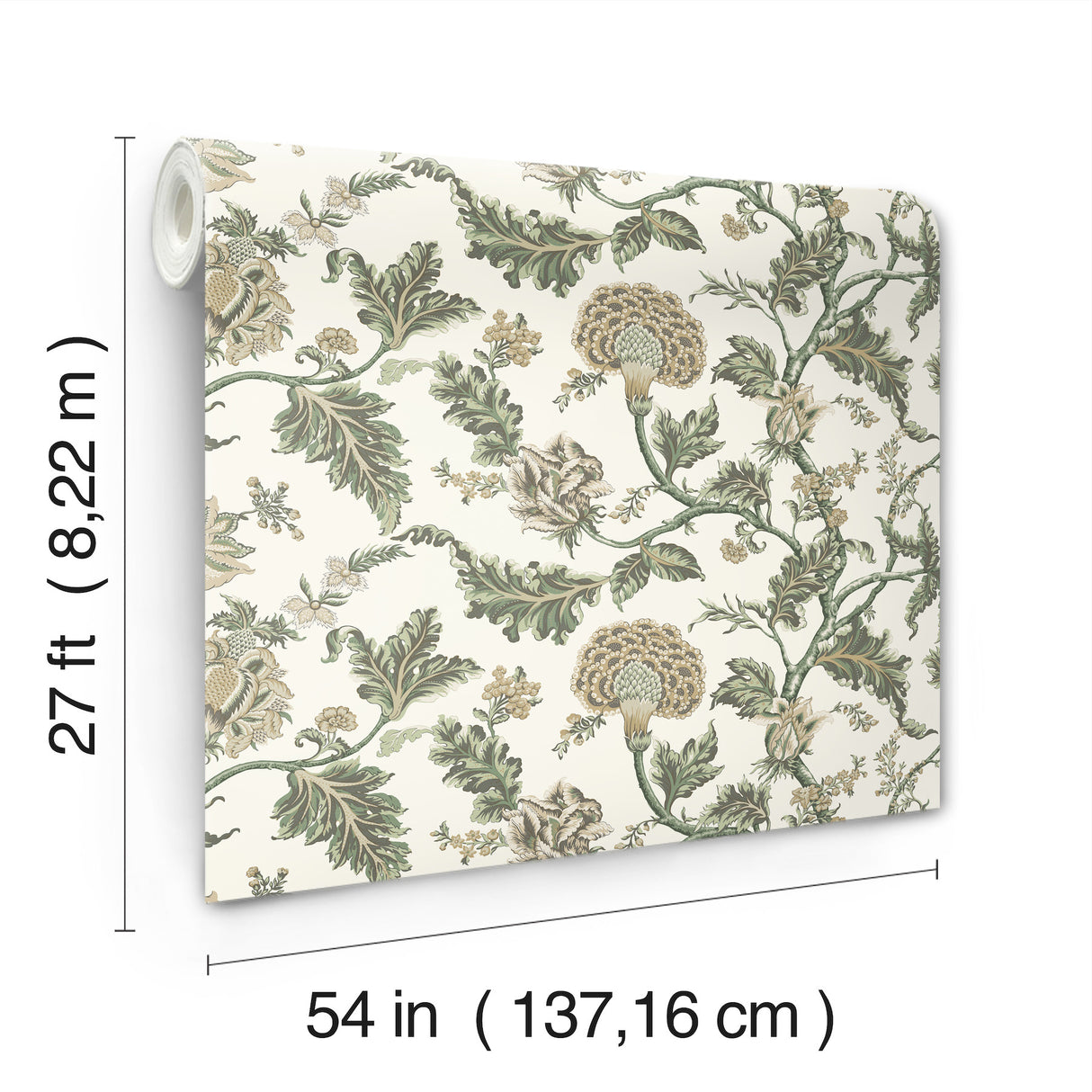 Ronald Redding MX9626W Monroe Green Wallpaper - Eade's Wallpaper