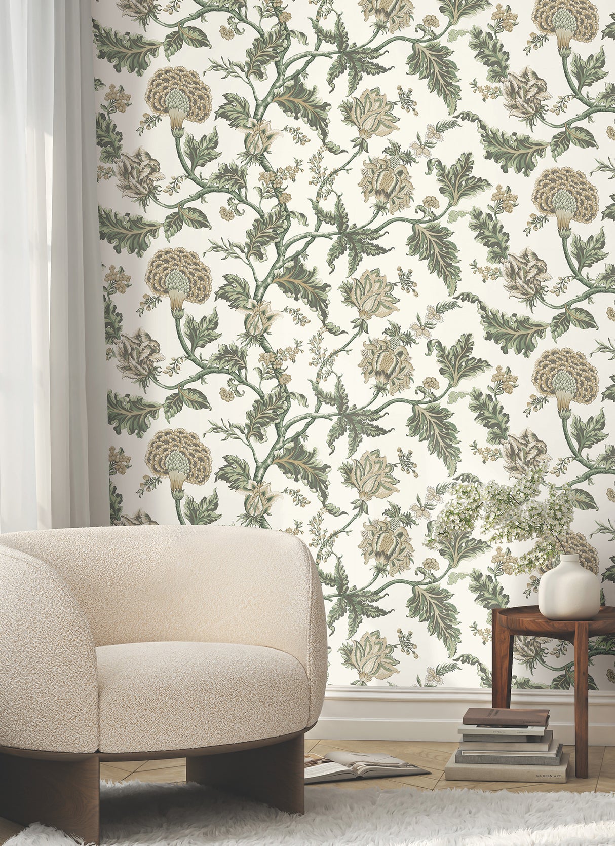 Ronald Redding MX9626W Monroe Green Wallpaper - Eade's Wallpaper