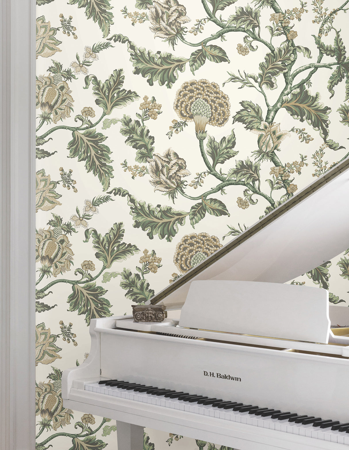 Ronald Redding MX9626W Monroe Green Wallpaper - Eade's Wallpaper