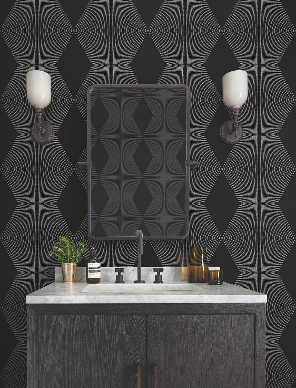 Ronald Redding MX9631 Diamond Legacy Black Wallpaper - Eade's Wallpaper