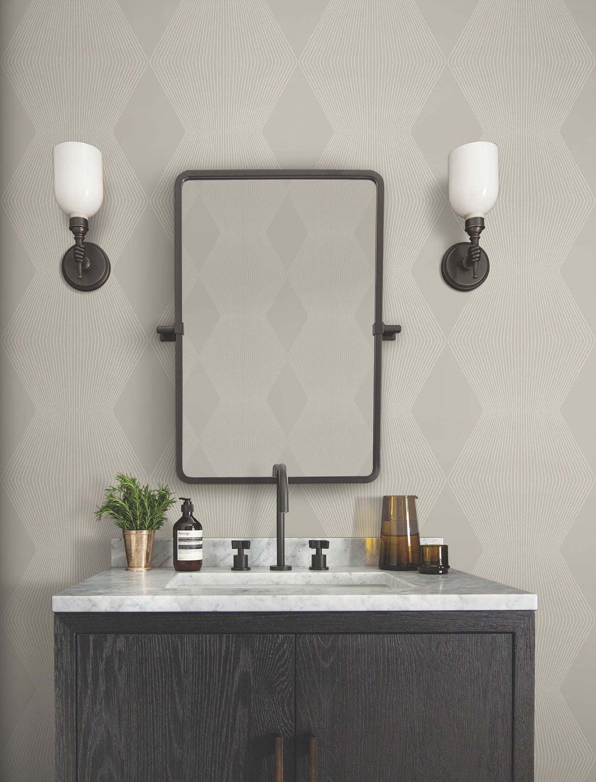 Ronald Redding MX9632 Diamond Legacy Taupe Wallpaper - Eade's Wallpaper